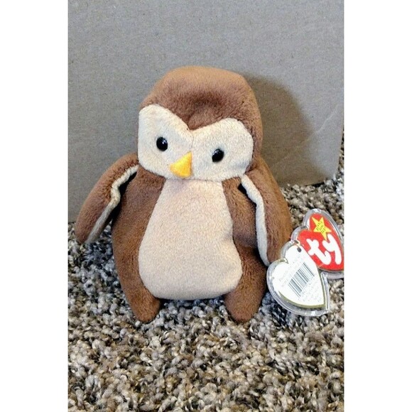 Rare Tag Errors Ty Hoot Owl Beanie Baby - Picture 1 of 5